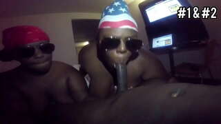 Ebony blowjob battle | WIE WON?