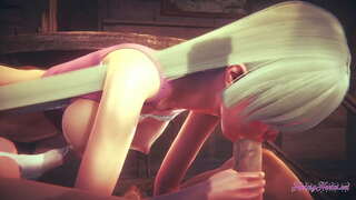 Nanatsu कुनै Taizai Hentai - एलिजाबेथ suck र penetrated